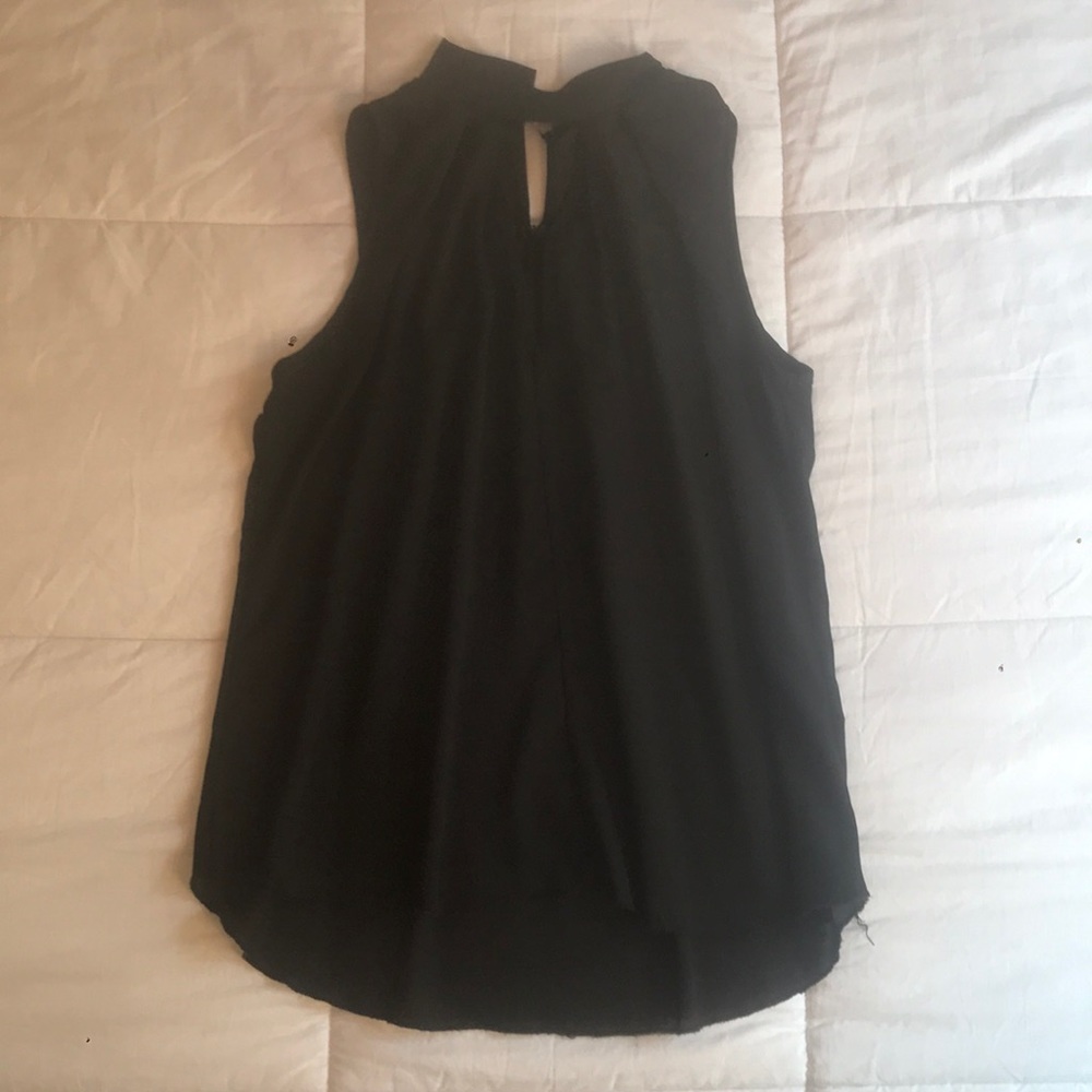 black sheer halter top